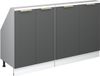 Vicco Rion Armoire pour mur incliné – 140 cm Set de 2 Anthracite-or