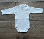 Babidu Romper / Body | wit | lange mouw | met colletje | 1177 | 1 maand | maat 56