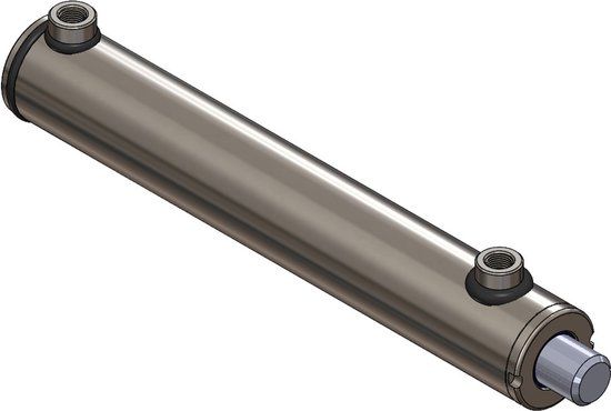 Sparepartsholland Hydraulische Cilinder Dubbelwerkend Standaard 60/30/100 - Zwart - Metaal - 12 mm - 1 jaar garantie