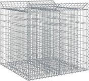 vidaXL Gabionen verhoogde border, 2 stuks, 100 x 100 x 100 cm, verzinkt staal