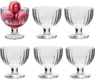 Alessandro ijscoupe Bali - 6x stuks - glas - kristal - 270 ml - 10 x 10 x 10 cm - coupelles à glace