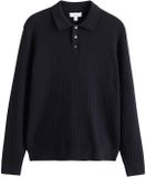 Next - Heren - Essential polo met textuur - Blauw