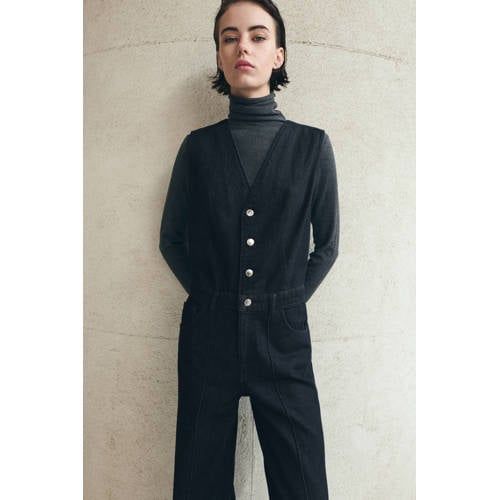 Mango jumpsuit dark blue denim