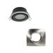 Wonderlamp - Inbouwspot voor binnen en buiten, vierkant, met ring, waterdicht IP 65, modern nikkel