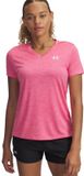Under Armour Tech SSV - Twist Dames Sportshirt - Roze - Wit