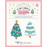 Craftelier - Stanssjabloon in de vorm van kerstbomen uit de collectie "All You Need Is Christmas"