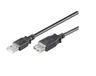 MicroConnect USB2.0, M/F, 0,5 m - USB-kabel (M/F, 0,5 m, 2.0, USB A, USB A, 480 Mbit/s, 0,5 m) zwart