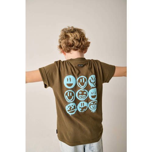 Tumble 'n Dry T-shirt met backprint donkergroen