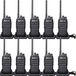 Retevis RT617 radio bidirectionnelle, radio sans licence, radio de secours avec communication bidirectionnelle, 16 canaux, CTCSS/DCS, VOX, SCAN, ensemble de radios rechargeables pour écoles, chantiers, supermarchés, sécurité (10 pièces, noir)