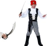 Smiffys Piraten verkleedpak maat S met zwaard voor kinderen