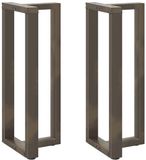 vidaXL Bartafelpoten T-vorm 2 stuks 50 x 35 x (100-101) cm staal naturel