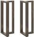 vidaXL Bartafelpoten T-vorm 2 stuks 50 x 35 x (100-101) cm staal naturel