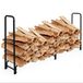 Coast Brandhoutrek met Handgrepen en Sokkel - Metaal - 500 kg Draagkracht - 250 x 36 x 122,5 cm - Zwart