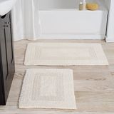 Lavish Home 2 stuks 100% katoen omkeerbare Rug Set