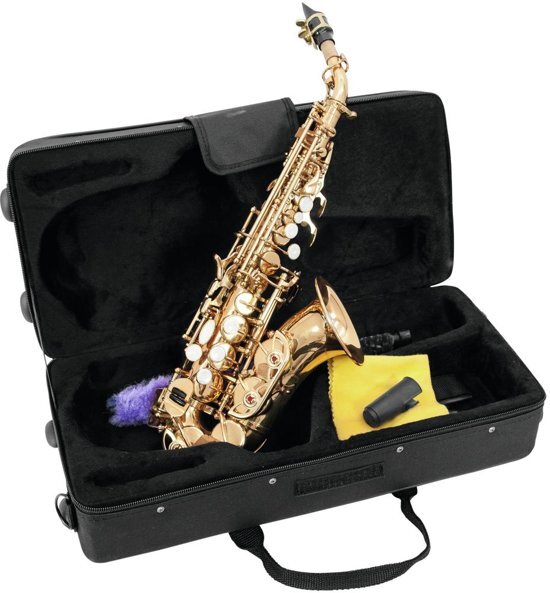 Dimavery Soprano Saxofoon - Goud - SP-20 - Inclusief koffer en accessoires