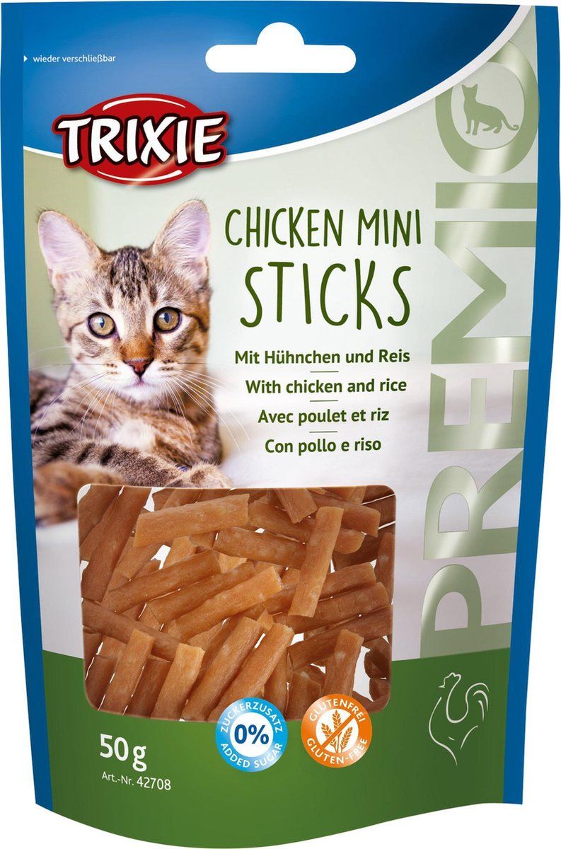 TRIXIE Premio Mini Sticks Kip Rijst 50g