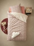 Vertbaudet Set dekbedovertrek + kussensloop voor kinderen GIPSY, Katoen, Junior, 140x150 cm, Beige / Meerkleurig