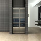 Sanifun Skyline Schuifdeur - 100x200cm - Mat Zwart - 8mm - NANO Coating