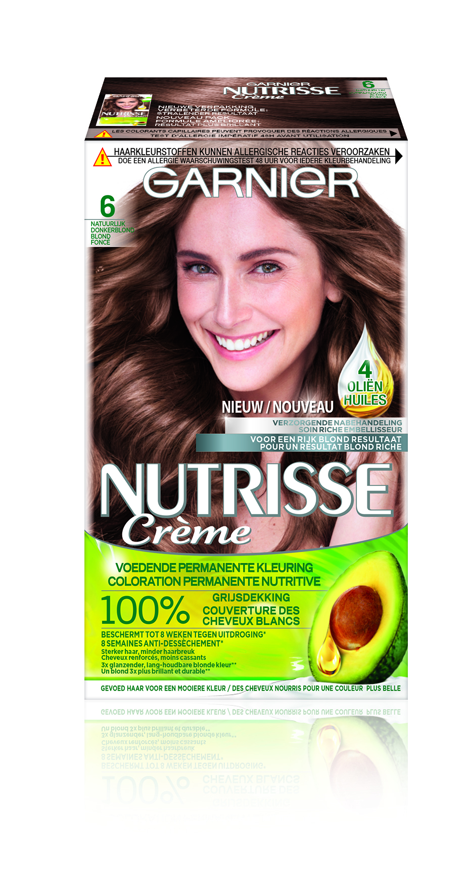 Garnier Crème Nutrisse Crème 60 - Natuurlijk Donkerblond - Haarverf bruin