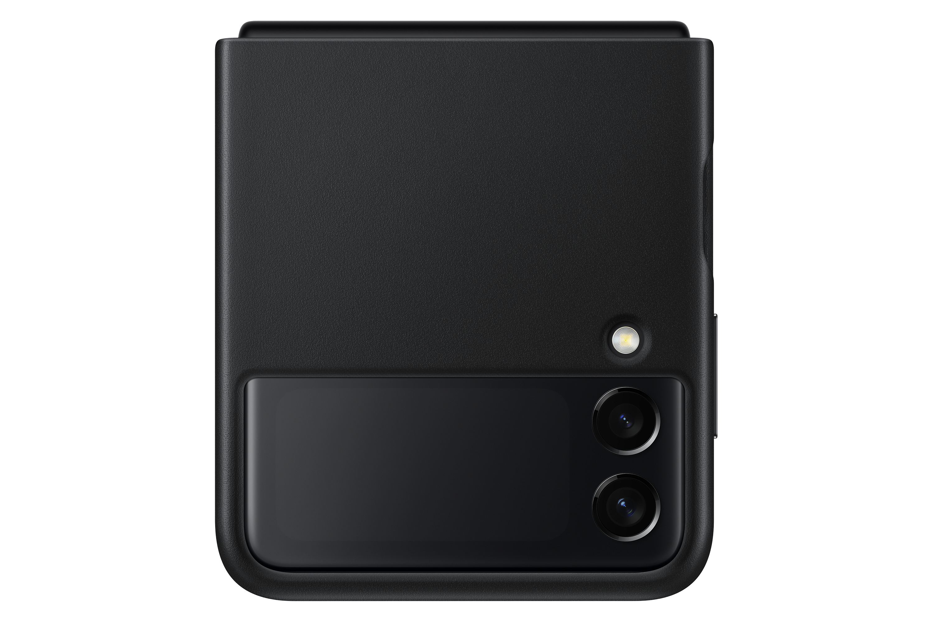 Samsung EF-VF711 - Back Cover - Leer - Zwart - voor Samsung Galaxy Z Flip3 5G