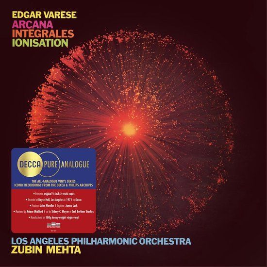 Edgar Decca Los Angeles Philharmonic & Zubin Mehta - Edgar Varèse: Arcana / Intégrales / Ionisation (LP) (Decca Pure Analogue Vinyl Series)