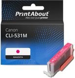 PrintAbout Ink Cartridge CLI-531M Magenta Compatible with Canon