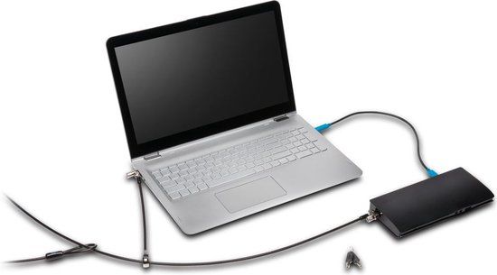 Kensington MicroSaver® 2.0 Twin-Laptopslot Met Sleutel - Zwart