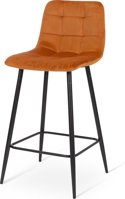 Milton & Oldbrook Berlin Barkruk - Roest - Metaal - 68.5cm Zithoogte