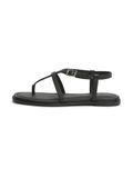TOMMY HILFIGER Teenslipper 'Strap Toe Post' zwart