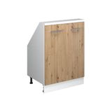 Vicco Rion Kast voor schuine wand – met 2 deuren Artisanaal eiken/wit