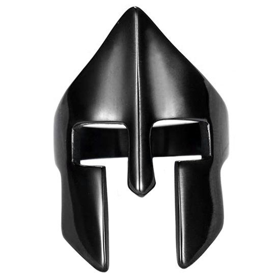 LGT JWLS Herenring edelstaal Spartan Mask Black-19mm