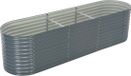vidaXL Jardinière sur pieds - 320x80x81 cm - Acier galvanisé - Gris