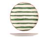H&h Set van 6 platte borden Kerstmis streep 26 cm