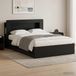 Maison Exclusive - Lit exclusif avec espace de rangement et tête de lit, couleur noire, dimensions 150 x 200 cm