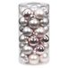 Inge-glas Inge Christmas Kerstballen - klein formaat - 30x st - lichtroze - D4 cm - glas - glans en mat