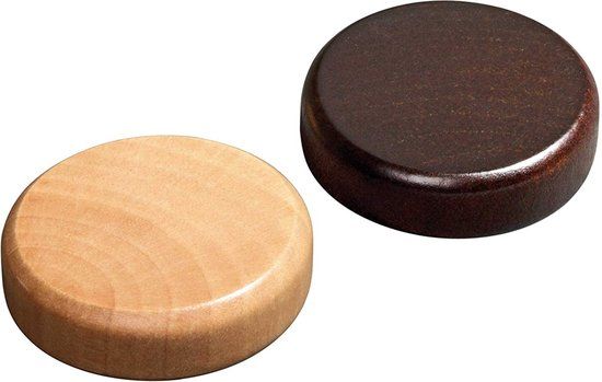 Philos Backgammon stenen groot 30 stuks - Naturel/Bruin