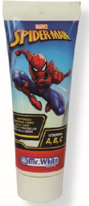 Mr White JR Spider-man tandpasta 75 ml - Met fluoride