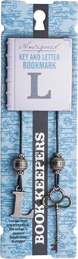 Book Keepers Antiqued Letter Bookmark - Letter L
