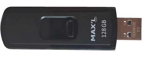 Maxell MAXL854405 USB Flash Drive - 128GB, USB 3.0, Black
