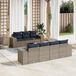 Maison Exclusive - Ensemble de jardin 8 pièces, avec coussins, gris, en polyrotin