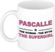 Bellatio Decorations naam cadeau mok - Pascalle - Woman Myth Supergirl - koffiemok - 300 ml - collega - moederdag