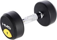 HMS HG PRO Serie - Rubberen Dumbbell - 7 kg - Zwart