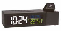 TFA Dostmann Radio Controlled Projection Alarm Clock 60.5014.01 - Black