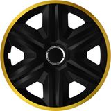 NRM Wieldoppen 16 inch Fast Lux - Goud/Zwart - Set van 4