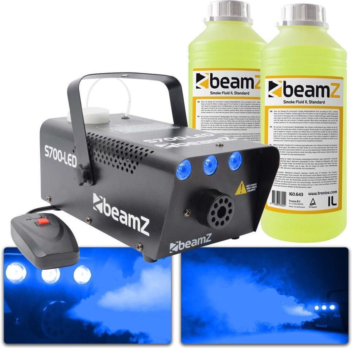 BeamZ S700LED rookmachine met ijs effect incl. ruim 2 liter rookvloeistof