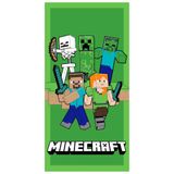 Strandhanddoek Minecraft Groene Strandlaken, Sneldrogend, Microvezel, 70x140 cm