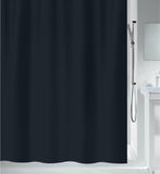 Spirella Douchegordijn Zwart – Badkamergordijn van Polyester – Douchegordijn 180x180 cm voor Douche en Bad