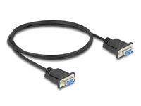 Delock 86823 Seriële Kabel Zwart 1 m DB-9