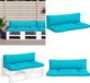 vidaXL Palletkussens 2 st oxford stof turquoise