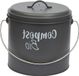 Wan GmbH 3 litre poubelle de cuisine pour déchets organiques - sans odeur - gris/anthracite